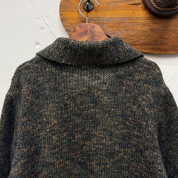 80-90s Vintage Wool Shawl Collar Knit Ca 7