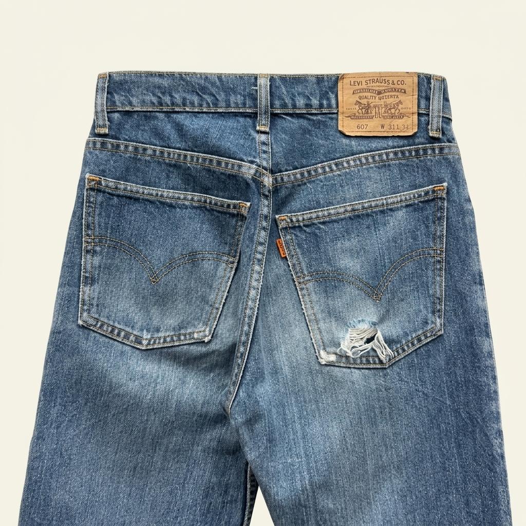 Levi's 607 Orange Tab Slim Straight Deni 1