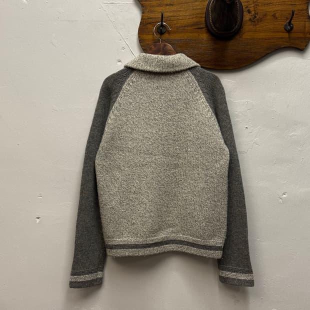 Wool-Cashmere Raglan Shawl Collar Knit 6