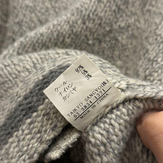 Wool-Cashmere Raglan Shawl Collar Knit 8