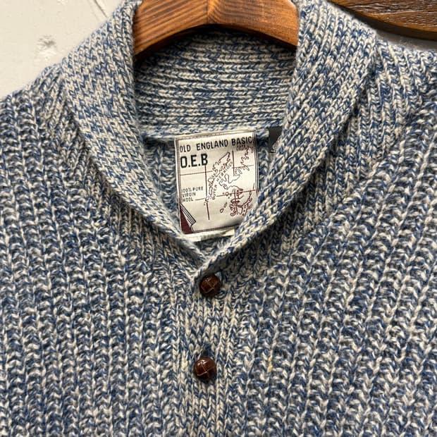 OLD ENGLAND Shawl Collar Knit Sweater 4