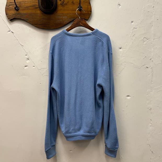 M) 7-80s Lacoste Light Blue V-neck Knit 6