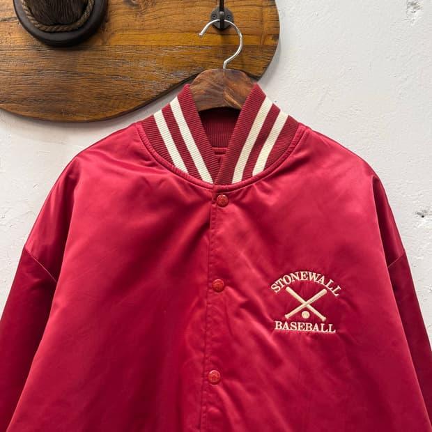XL) 90s USA BIRDIE Vintage Nylon Varsity 3