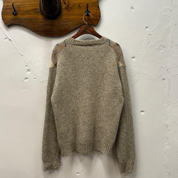 L) Varsity Club Argyle Check Wool Knit S 6