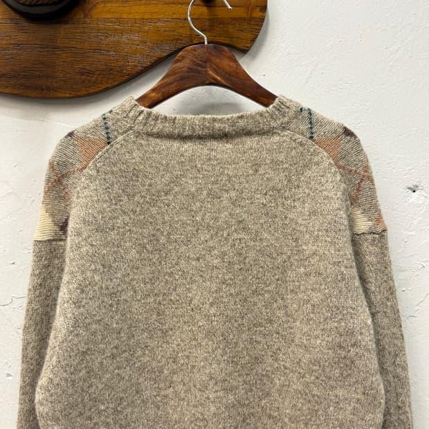 L) Varsity Club Argyle Check Wool Knit S 7