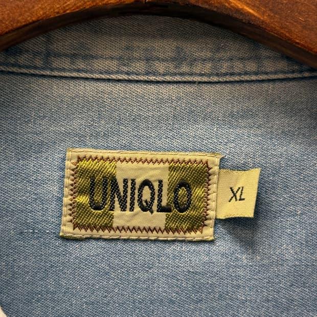 XL) Uniqlo Old Label Denim Button-Down S 8