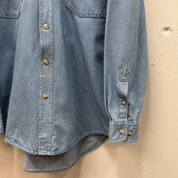 XL) Uniqlo Old Label Denim Button-Down S 4