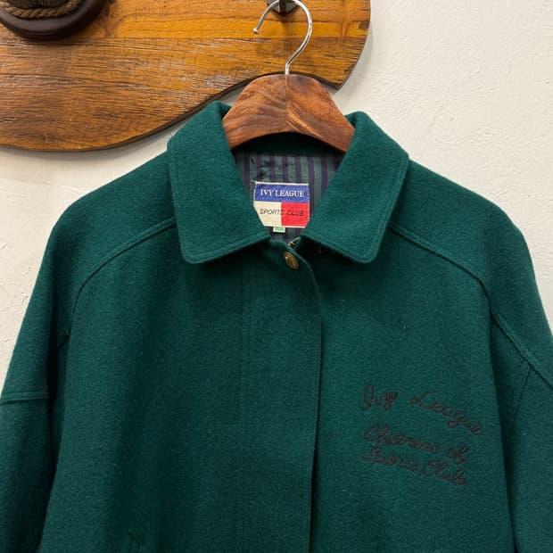77) IVY LEAGUE Wool-Nylon Varsity Jacket 2