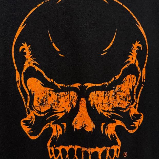 XL) GILDAN Diesel Life Skull Graphic Lon 4