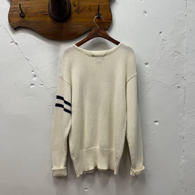 L) Polo by Ralph Lauren Cream Letter Kni 7