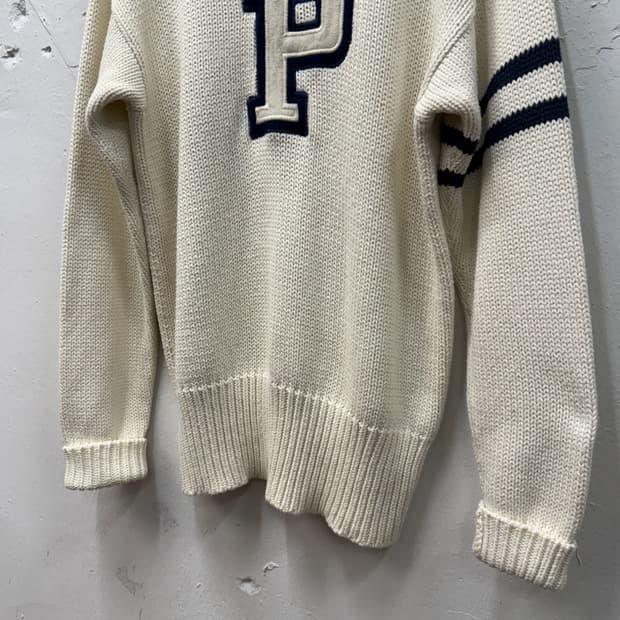 L) Polo by Ralph Lauren Cream Letter Kni 5