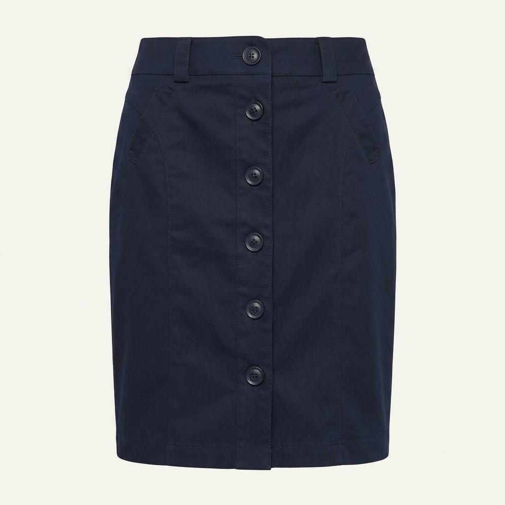29) J.Press Button Front Cotton Skirt 1