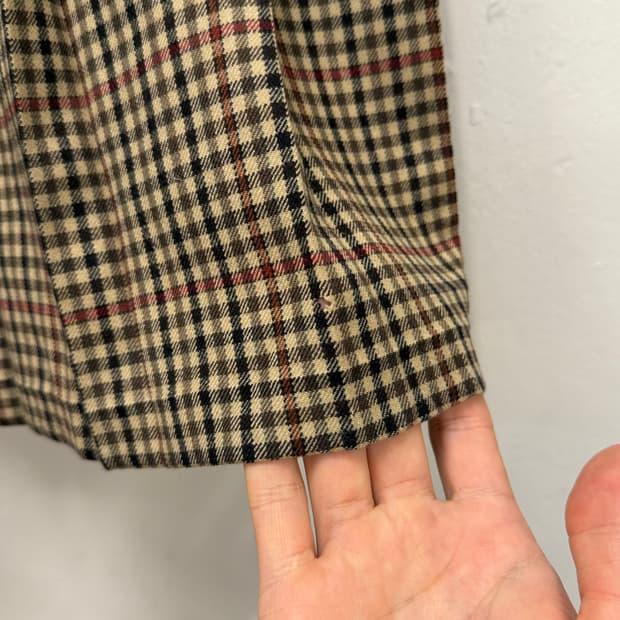 23) J.Press Wool Pleated Check Skirt 5