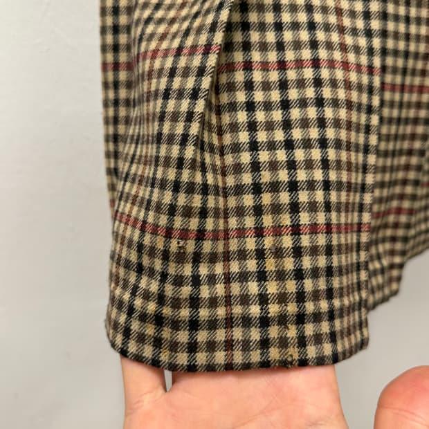 23) J.Press Wool Pleated Check Skirt 7