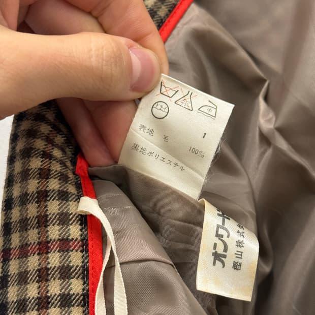 23) J.Press Wool Pleated Check Skirt 9