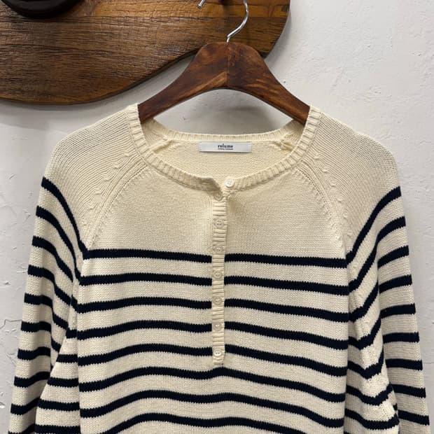 F) JOURNAL STANDARD Striped Knit Henley 2