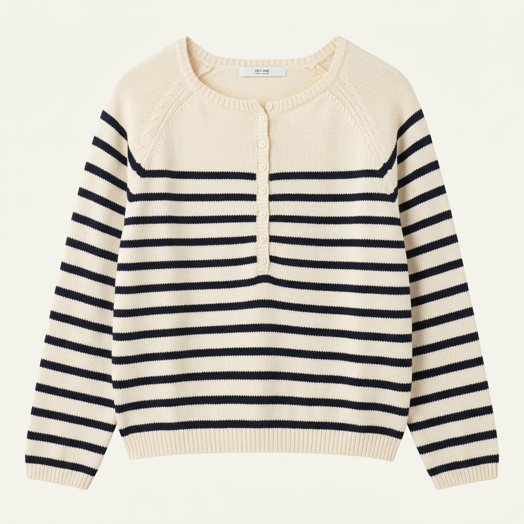 F) JOURNAL STANDARD Striped Knit Henley 1