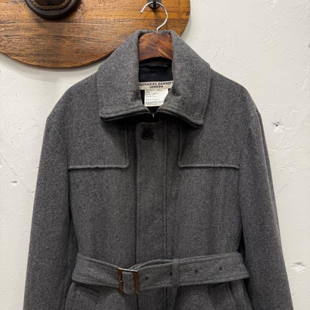 66) Katharine Hamnett London Grey Wool B 3