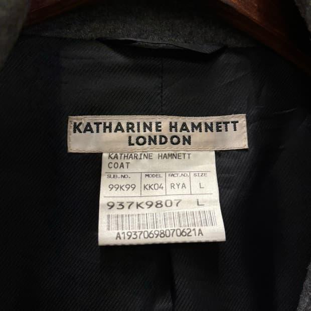 66) Katharine Hamnett London Grey Wool B 7