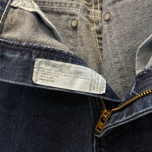 26) 90s USA Wrangler Dark Blue Straight 8