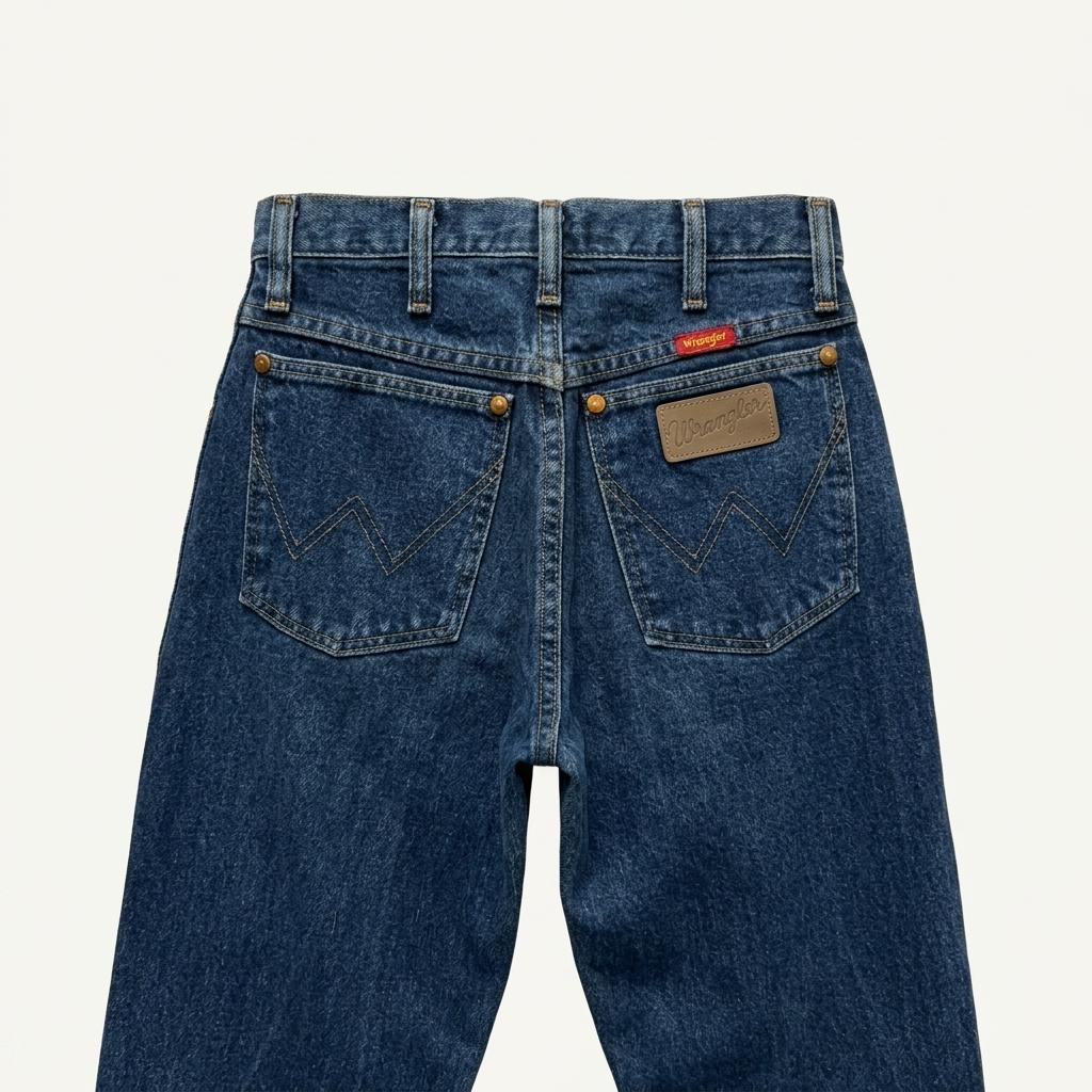 26) 90s USA Wrangler Dark Blue Straight 1