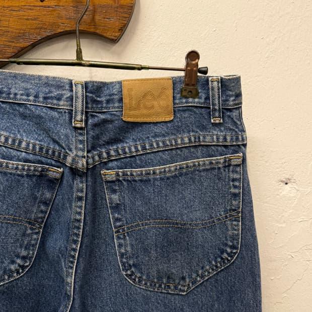 29.5) Lee Mid Blue Straight Denim pants 4