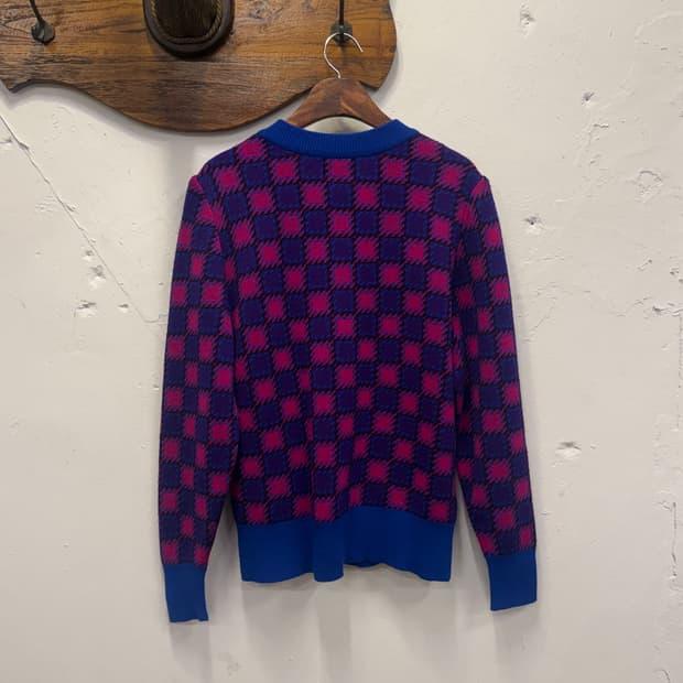 55) Yves Saint Laurent Wool Check Cardig 6