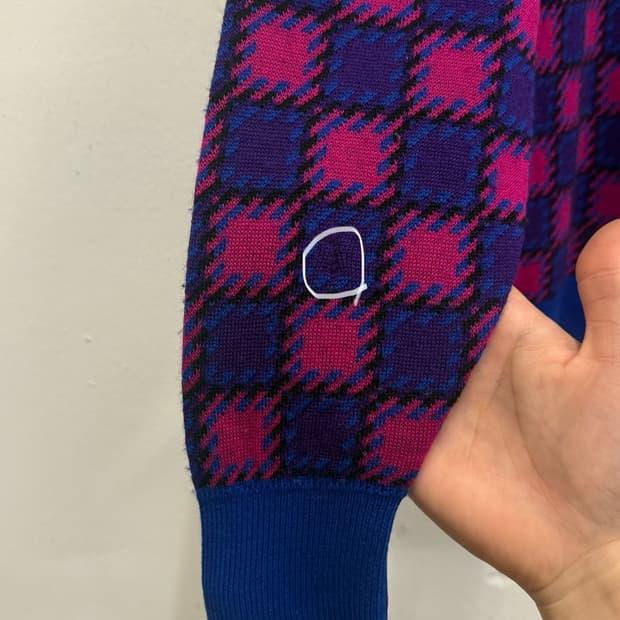 55) Yves Saint Laurent Wool Check Cardig 8