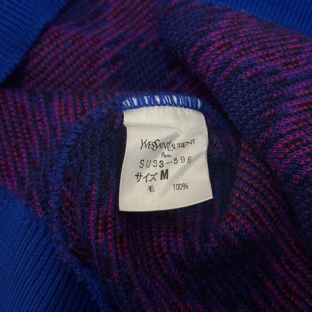 55) Yves Saint Laurent Wool Check Cardig 9