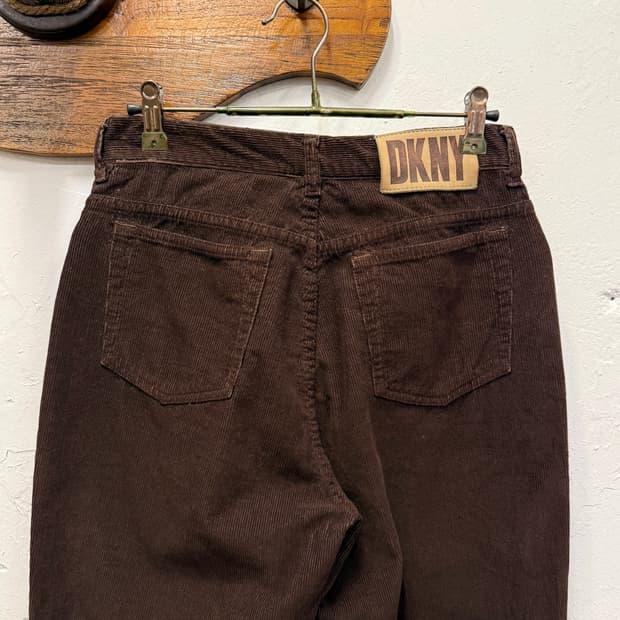 26.5) DKNY Dark Brown Corduroy Pants 3