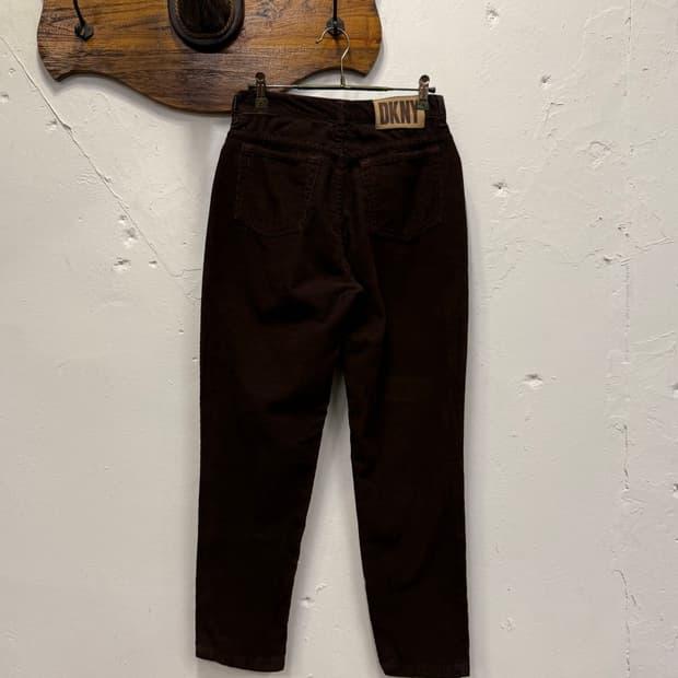 26.5) DKNY Dark Brown Corduroy Pants 4