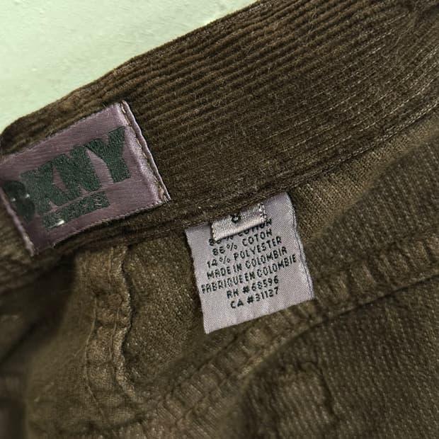 26.5) DKNY Dark Brown Corduroy Pants 9