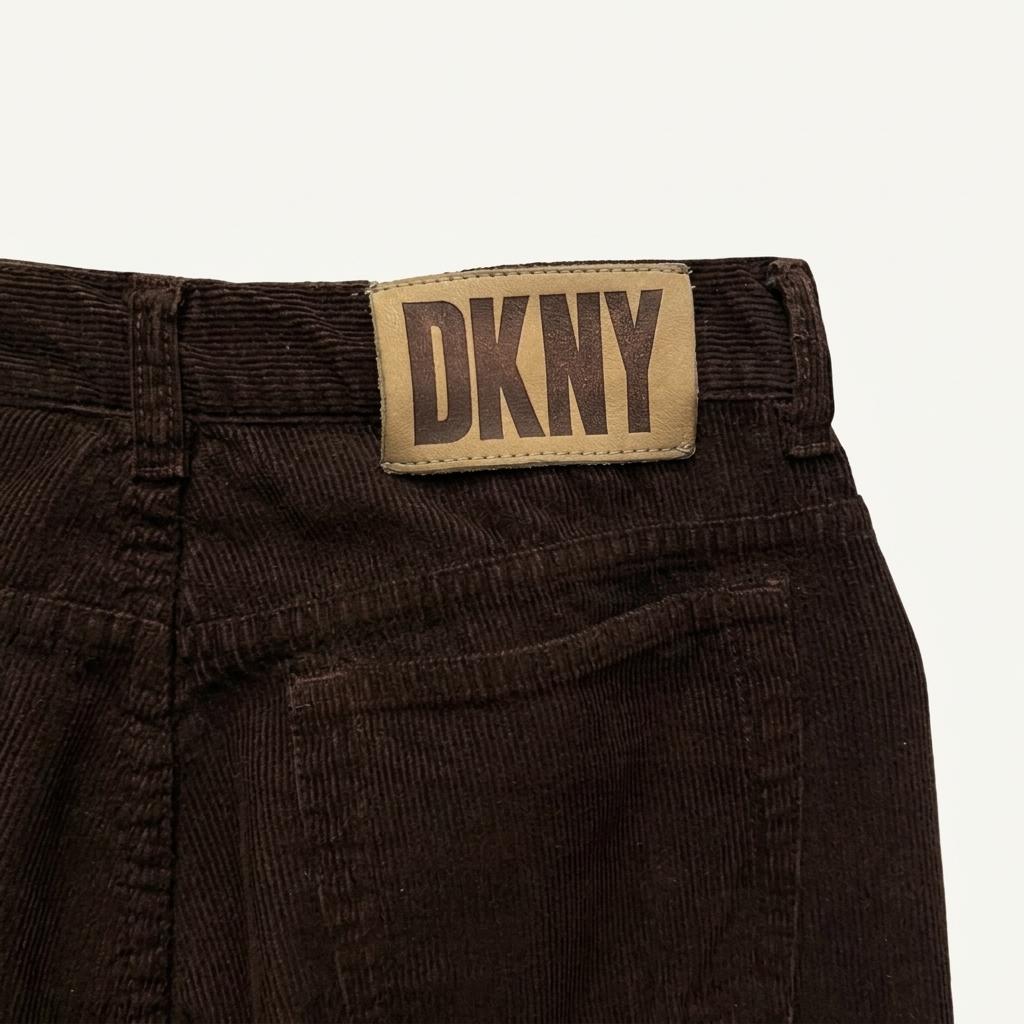 26.5) DKNY Dark Brown Corduroy Pants 1