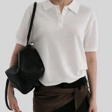 어텀 카라 반팔 니트티 2