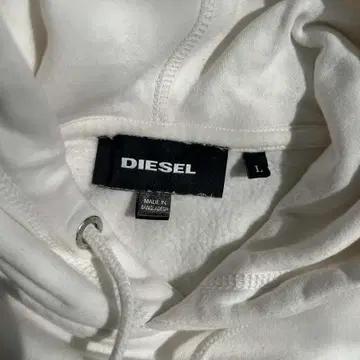 [L] Diesel 디젤 화이트 스웻 셔츠 후드티 6