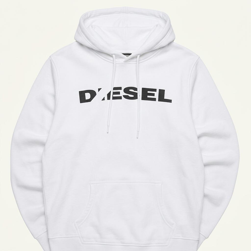 [L] Diesel 디젤 화이트 스웻 셔츠 후드티 1