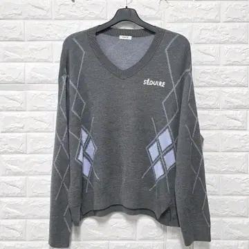 Free 22s 한섬 시스템 아가일 니트 D177 2