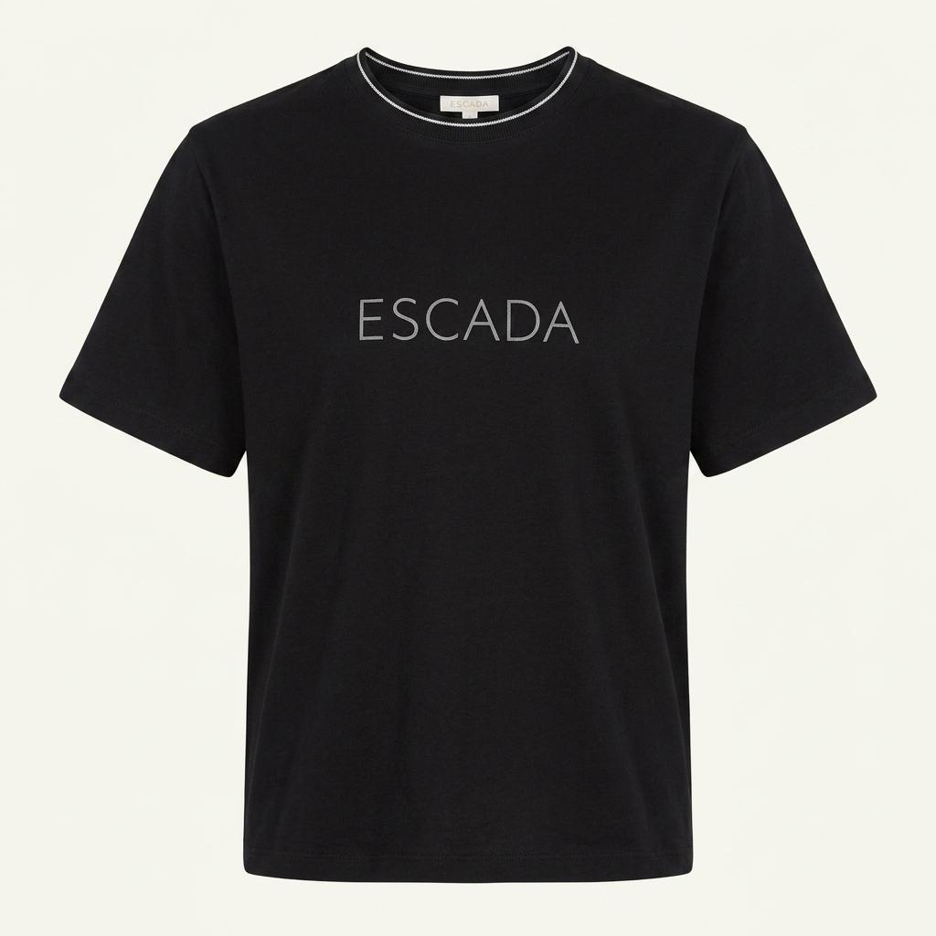 [L] Escada 에스까다 24년 신형 텍스처 우븐 반팔 티셔츠 1