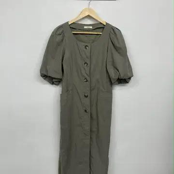 시스템 한섬 20년 신형 퍼프 벌룬 원피스 미디 드레스 9