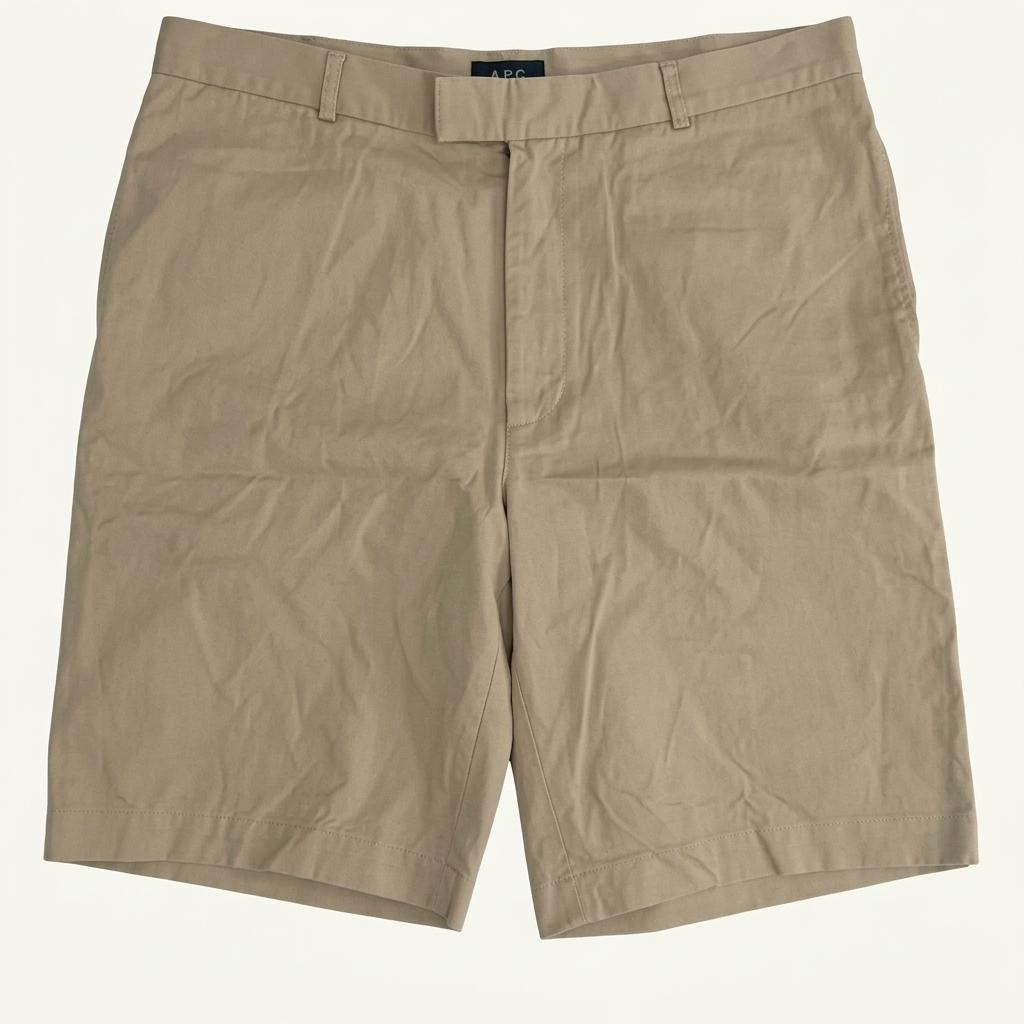 [M] A.P.C. 아페쎄 일본판 베이지 코튼 쇼츠 반바지 1