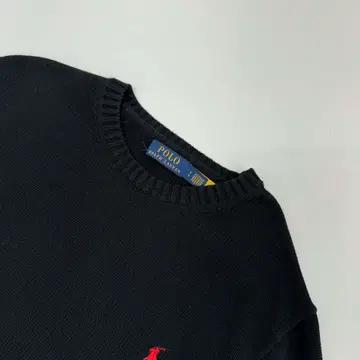 [L] 폴로 랄프로렌 신형 큐알 블랙 코튼 니트 스웨터 4