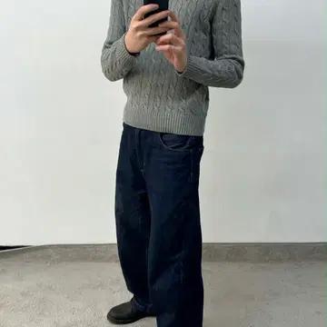 [M] 폴로 랄프로렌 케이블 코튼 니트 스웨터 그레이 2