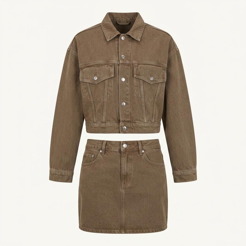 [M] 그로브 22FW 빈티지 브라운 폴 데님 자켓 1