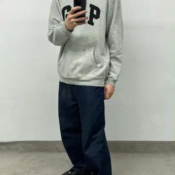 [XL] 갭 빅로고 그레이 후드티 스웻 셔츠 2