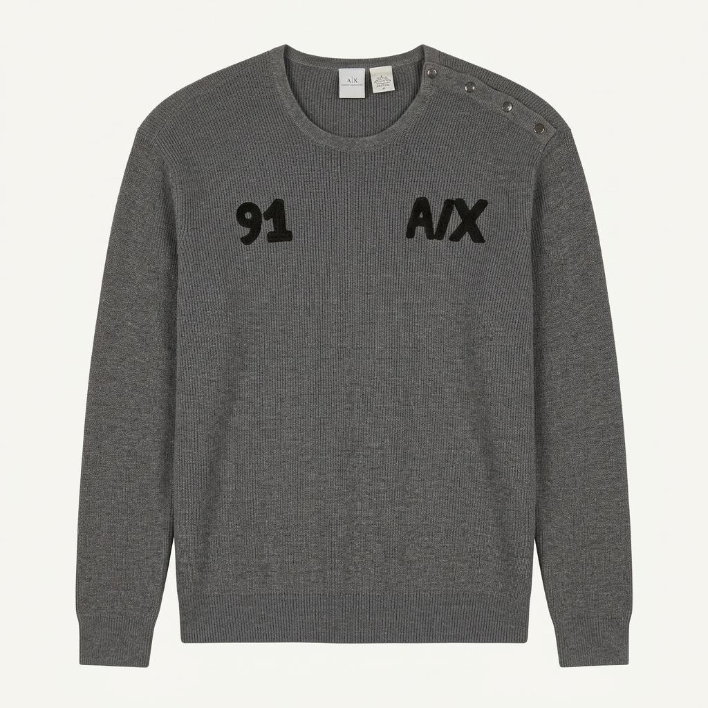 [XL] 아르마니 익스체인지 버튼 A/X 코튼 니트 스웨터 1