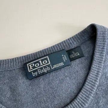 [S] 폴로 랄프로렌 블루 코튼 크루넥 니트 스웨터 4