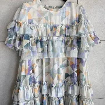 오즈세컨 프릴 패턴원피스 4
