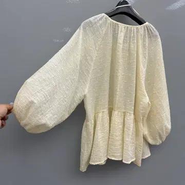자라 zara 셔링 아이보리 블라우스 8