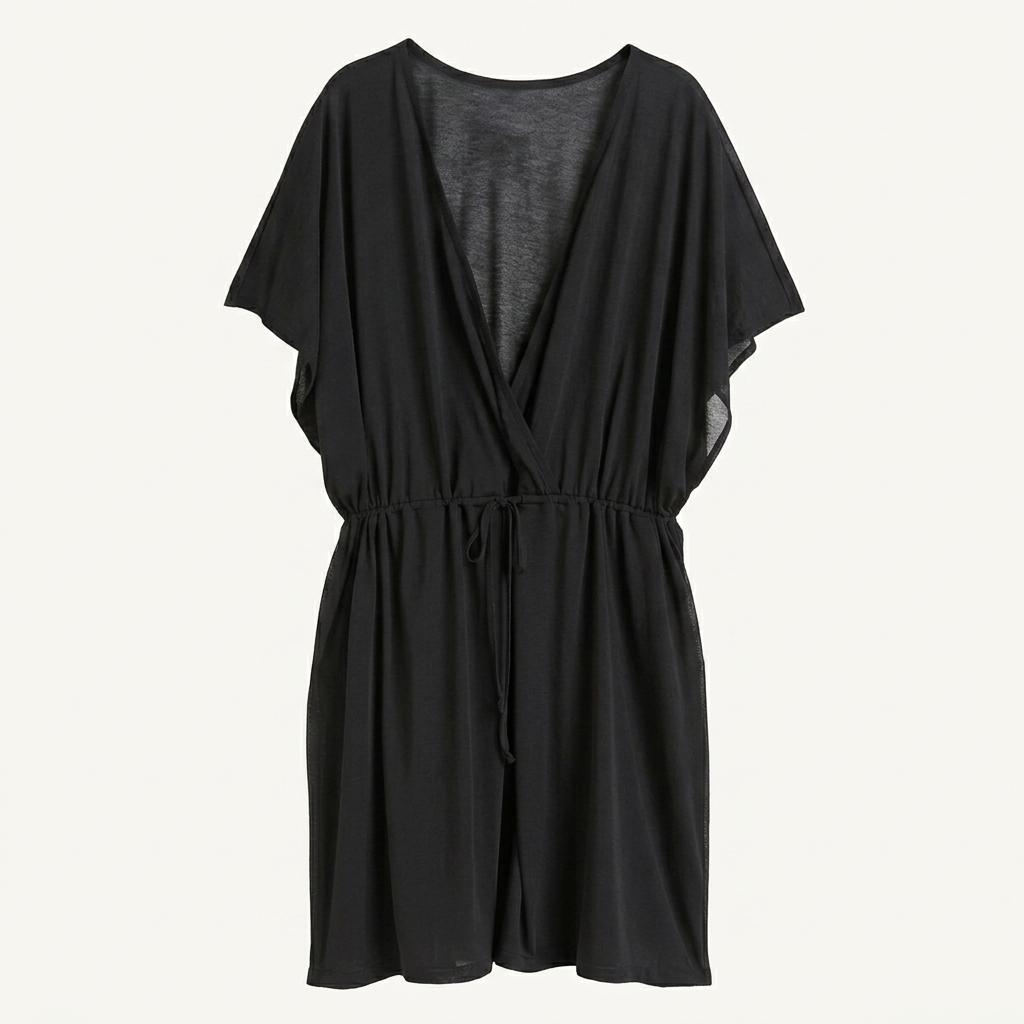 H&M 블랙 브이넥 비치 원피스 커버업 1