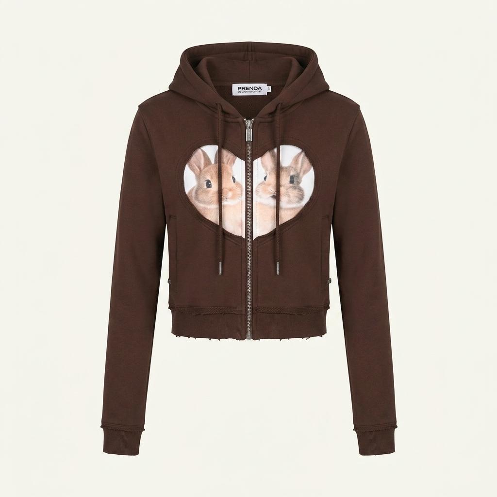 프렌다 BABY RABBIT HOOD ZIP-UP 1